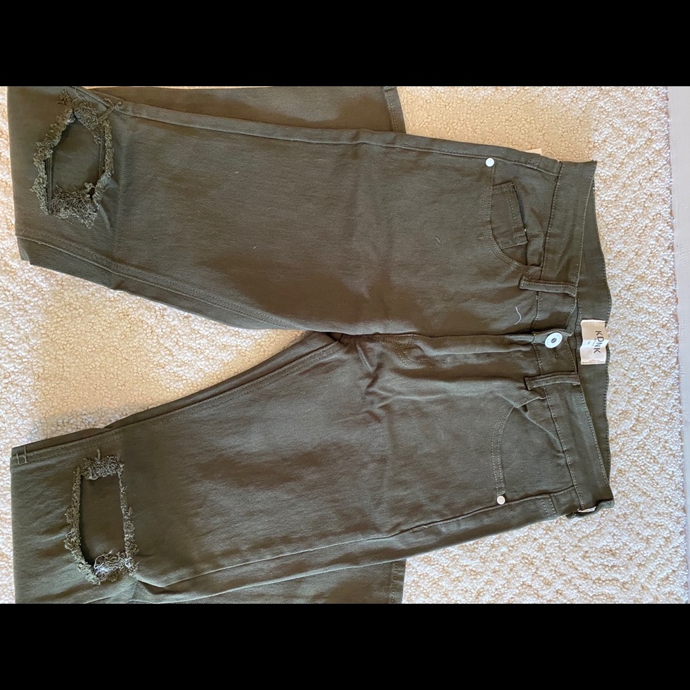 Green Ripped jeans - Picture 2 of 4